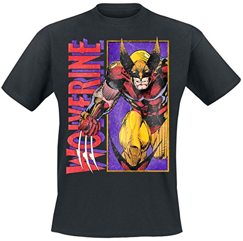 Marvel Men's Wolverine Classic Character T-Shirt, Black, Medium