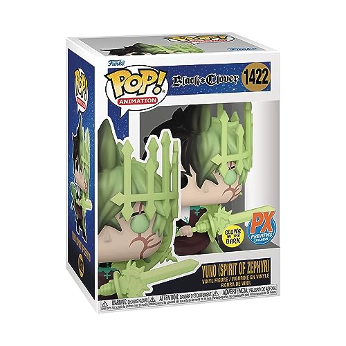 Pop! Animation: Black Clover - Yuno Spirit of Zephyr (Glow-in-The-Dark) PX Vinyl Figure