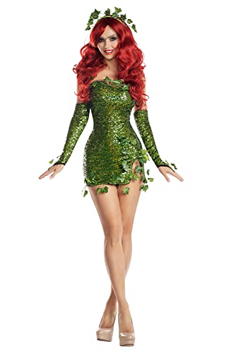 Party King womens Poisonous Villain With Gloves and Headpiece Adult Sized Costumes, Green, Medium US