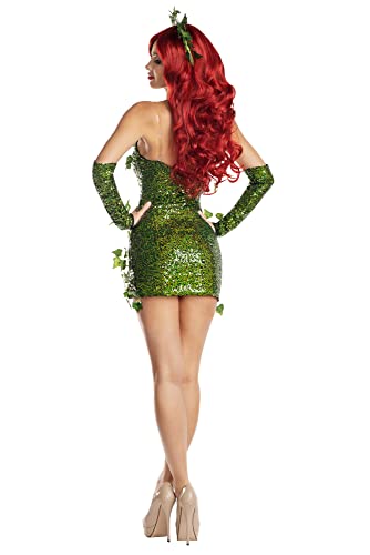 Party King womens Poisonous Villain With Gloves and Headpiece Adult Sized Costumes, Green, Medium US
