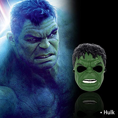 Avazera Hulk mask for Kids，Superhero Costumes Children's Birthday Parties, Hulk Toys Gifts for Halloween Cosplay Parties (Superhero 4-piece)