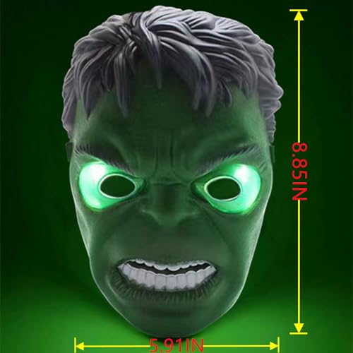 LeSeJinYu Superhero Masks for Kids,Glow Electronic Super hero Toy with LED Light Eyes Halloween Cosplay Costumes Mask Christmas Birthday Gift for Boys Girls Adult
