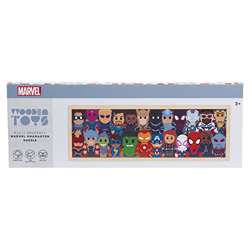 Disney Marvel Wooden Toys Character Puzzle, Officially Licensed Kids Toys for Ages 3 Up by Just Play