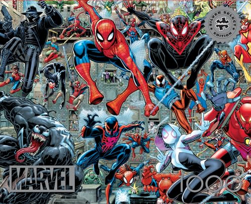 Buffalo Games - Silver Select - Marvel - Spider-Verse - 1000 Piece Jigsaw Puzzle for Adults Challenging Puzzle Perfect for Game Nights - Finished Size 26.75 x 19.75