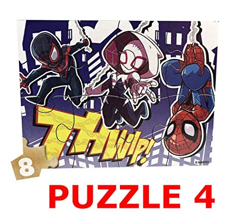 Marvel Super Hero Adventures 5 Wood Puzzles Set in Wooden Storage Box