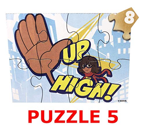 Marvel Super Hero Adventures 5 Wood Puzzles Set in Wooden Storage Box