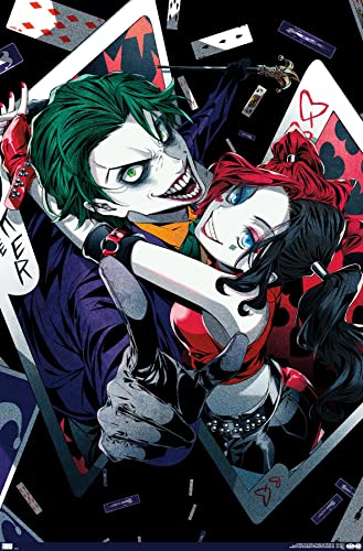 Trends International DC Comics - Harley Quinn Anime - Joker Hug Wall Poster, 22.375" x 34", Premium Unframed Version
