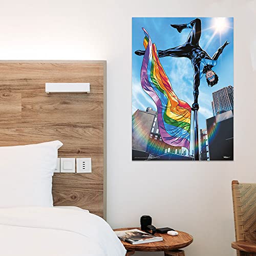 MIGHTYPRINT DC Comics – Justice League – Nightwing – Celebrate Pride – LGBTQ+ – Durable 17” x 24 Wall Art – NOT Made of Paper – Officially Licensed Collectible