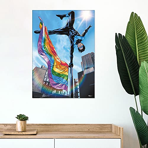 MIGHTYPRINT DC Comics – Justice League – Nightwing – Celebrate Pride – LGBTQ+ – Durable 17” x 24 Wall Art – NOT Made of Paper – Officially Licensed Collectible