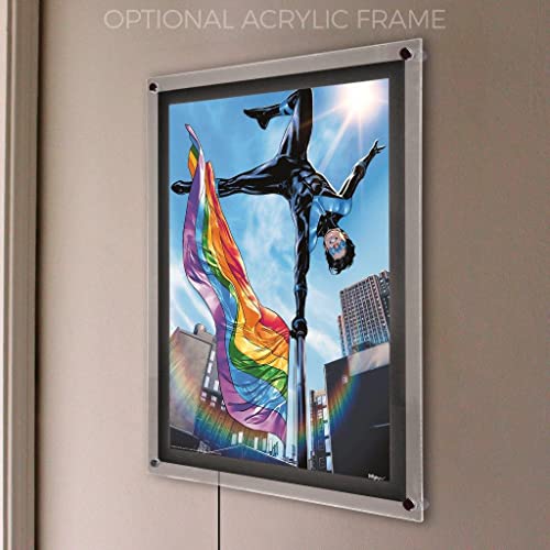MIGHTYPRINT DC Comics – Justice League – Nightwing – Celebrate Pride – LGBTQ+ – Durable 17” x 24 Wall Art – NOT Made of Paper – Officially Licensed Collectible