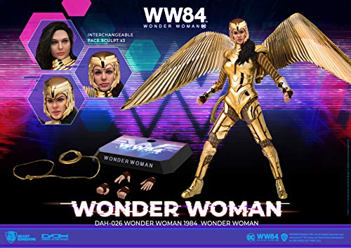 Beast Kingdom Wonder Woman 1984: Golden Armor Wonder Woman DAH-026 Dynamic 8ction Heroes Action Figure, Multicolor