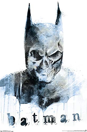 Trends International 24X36 DC Comics - Batman - Skull Wall Poster, 24" x 36", Premium Unframed Version
