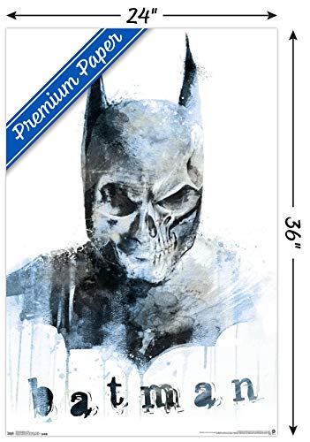 Trends International 24X36 DC Comics - Batman - Skull Wall Poster, 24" x 36", Premium Unframed Version