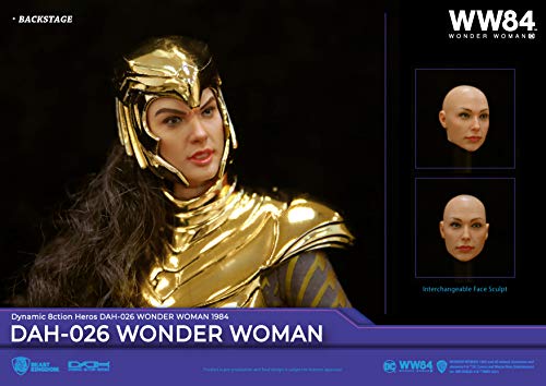 Beast Kingdom Wonder Woman 1984: Golden Armor Wonder Woman DAH-026 Dynamic 8ction Heroes Action Figure, Multicolor