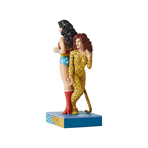 Enesco DC Comics by Jim Shore Justice League Wonder Woman and Cheetah Figurine, 8.5 Inch, Multicolor