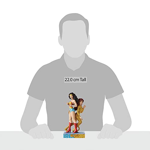 Enesco DC Comics by Jim Shore Justice League Wonder Woman and Cheetah Figurine, 8.5 Inch, Multicolor