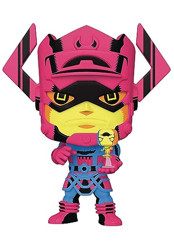 Funko POP Jumbo Marvel Galactus w/Surfer PX BLK LT 10IN Figure Standard