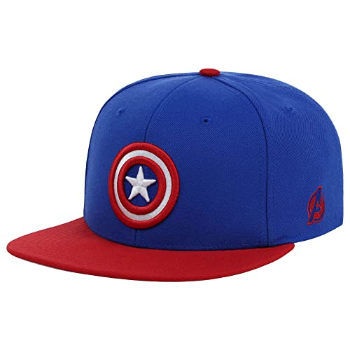 Marvel Captain America Adult Fashion Adjustable Snapback Flat Bill Cap