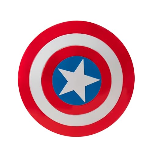 Marvel Captain America Official 12” Shield Accessory - Molded 12” Shield with Elastic Handles Multi