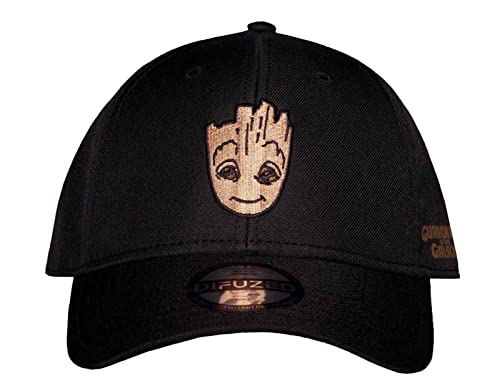 Marvel Groot Baseball Cap Embroidery Logo Official Black Snapback