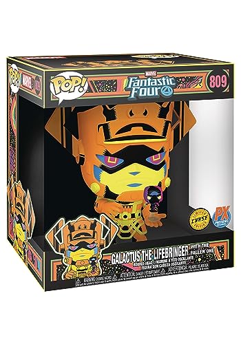 Funko POP Jumbo Marvel Galactus w/Surfer PX BLK LT 10IN Figure Standard