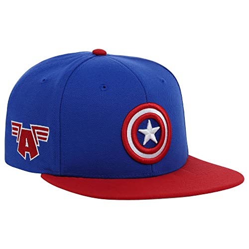 Marvel Captain America Adult Fashion Adjustable Snapback Flat Bill Cap