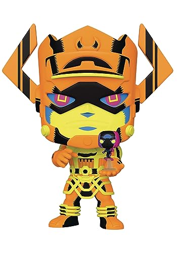 Funko POP Jumbo Marvel Galactus w/Surfer PX BLK LT 10IN Figure Standard