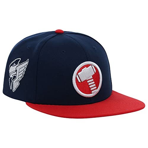 Marvel Thor Adult Fashion Adjustable Snapback Flat Bill Cap dkgry/red