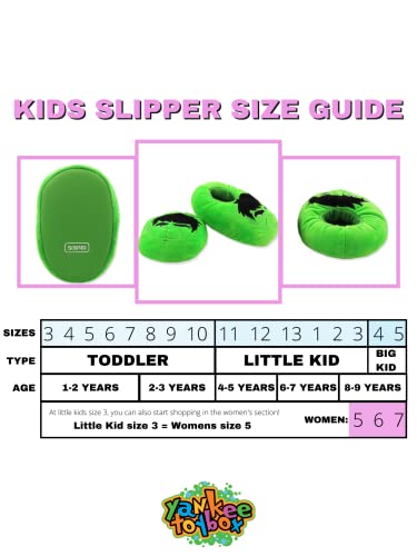 Marvel Avengers Incredible Hulk Kids Plush Mooshy Slippers (7-8 M US Toddler, Green)