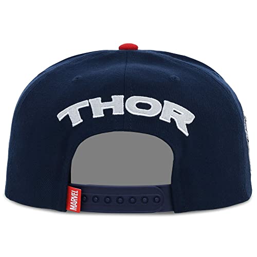 Marvel Thor Adult Fashion Adjustable Snapback Flat Bill Cap dkgry/red