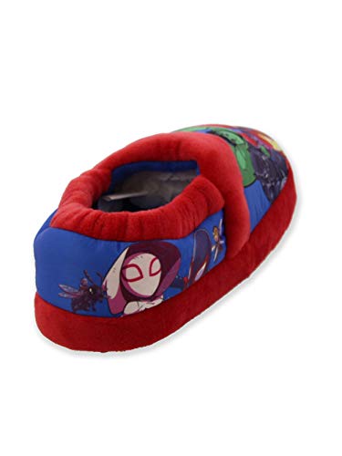 Marvel Super Hero Adventures Avengers Boy's Toddler Plush Aline Slippers (13-1 M US Little Kid, Red/Blue)