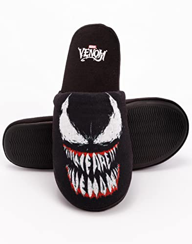 Marvel Venom Slippers Mens Slip On Alien Symbiote House Shoes 9-10 UK