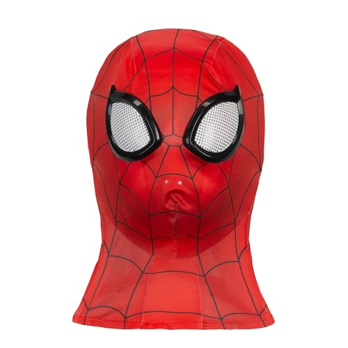 MARVEL Spider-Man Official Youth Deluxe Zentai Suit - Spandex Jumpsuit with Printed Design and Detachable Spandex Mask and Plastic Eyes, Small