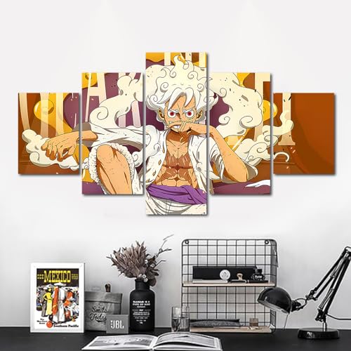 Tngozom Anime Poster Gear 5 Luffy Poster HD Print Canvas Painting Wall Art for Living Room Decor Aesthetic Prints Boy Gift(Unframed)