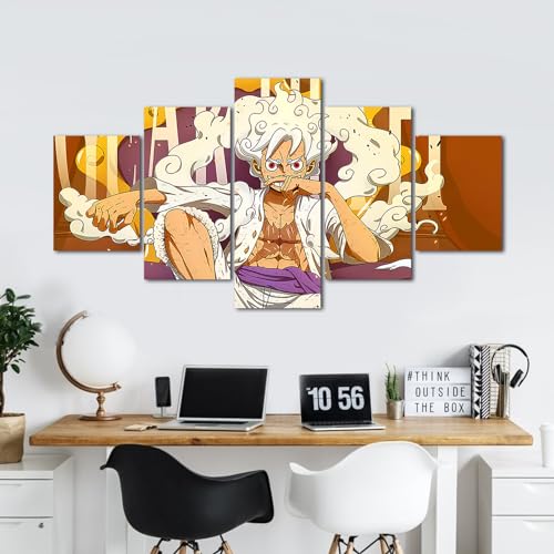 Tngozom Anime Poster Gear 5 Luffy Poster HD Print Canvas Painting Wall Art for Living Room Decor Aesthetic Prints Boy Gift(Unframed)