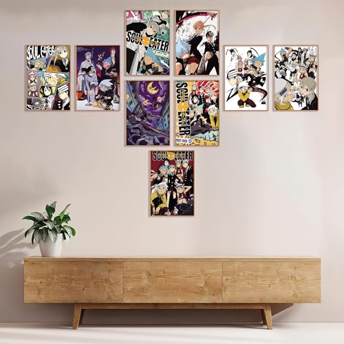 VinAmy Anime Demon Soul Eater Poster for Room Aesthetic Anime Wall Art Girl and Boy Teens Bedroom Decor A Set of 9, 8 x 12 Inch Unframed