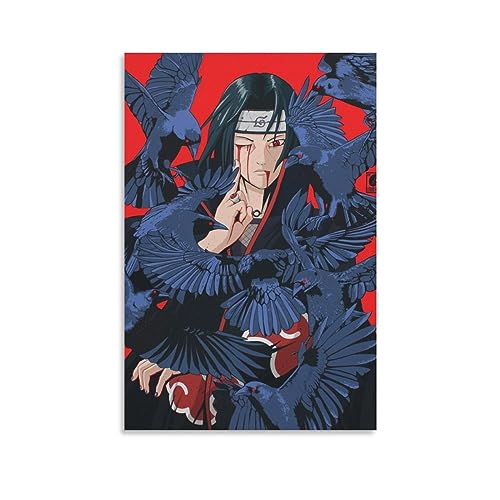 Art Posters Anime Posters Itachi Uchiha Poster Canvas Wall Art Prints for Wall Decor Room Decor Bedroom Decor Gifts Posters 12x18inch(30x45cm) Unframe-style