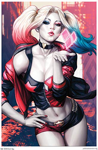 Trends International DC Comics - Harley Quinn - Kiss Wall Poster, 22.375" x 34", Premium Unframed Version