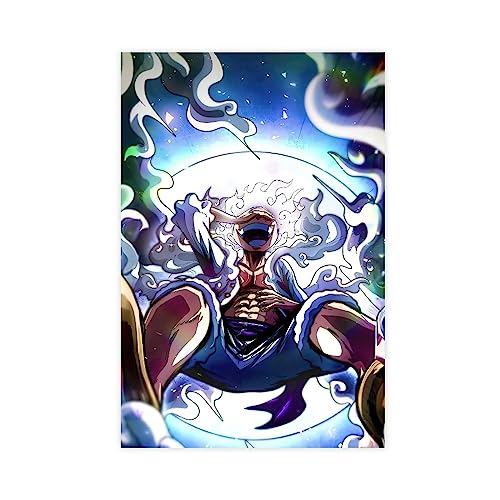 OP Gear 5 Posters New Edition OP Japanese Anime Canvas Wall Print for Living Room Home Decor Boy Gift Unframe-style 16x24inch(40x60cm)