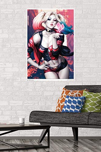 Trends International DC Comics - Harley Quinn - Kiss Wall Poster, 22.375" x 34", Premium Unframed Version