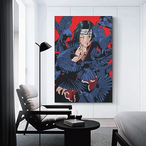 Art Posters Anime Posters Itachi Uchiha Poster Canvas Wall Art Prints for Wall Decor Room Decor Bedroom Decor Gifts Posters 12x18inch(30x45cm) Unframe-style