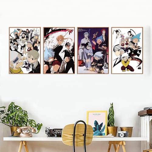 VinAmy Anime Demon Soul Eater Poster for Room Aesthetic Anime Wall Art Girl and Boy Teens Bedroom Decor A Set of 9, 8 x 12 Inch Unframed