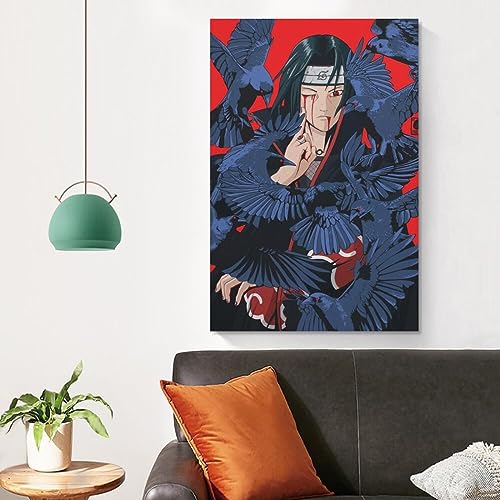 Art Posters Anime Posters Itachi Uchiha Poster Canvas Wall Art Prints for Wall Decor Room Decor Bedroom Decor Gifts Posters 12x18inch(30x45cm) Unframe-style