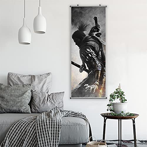 Anime Scroll Poster - Fabric Prints 100 cm x 40 cm | Premium and Artistic Anime Theme Gift | Japanese Game Hanging Wall Art Room Decor