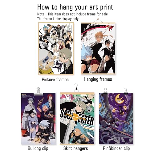 VinAmy Anime Demon Soul Eater Poster for Room Aesthetic Anime Wall Art Girl and Boy Teens Bedroom Decor A Set of 9, 8 x 12 Inch Unframed
