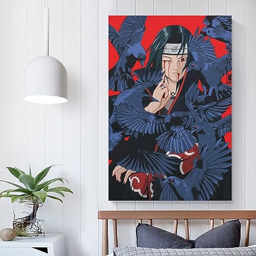 Art Posters Anime Posters Itachi Uchiha Poster Canvas Wall Art Prints for Wall Decor Room Decor Bedroom Decor Gifts Posters 12x18inch(30x45cm) Unframe-style