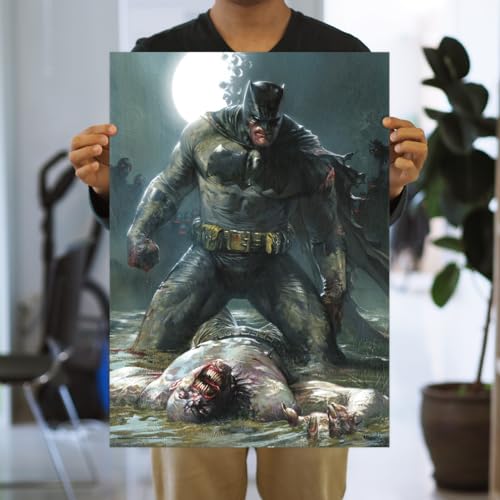 MIGHTYPRINT DC Comics – Batman – Batman – Joker Moonlight - Durable 17” x 24 Wall Art – NOT Made of Paper – Officially Licensed Collectible