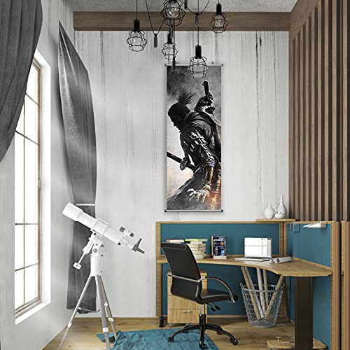 Anime Scroll Poster - Fabric Prints 100 cm x 40 cm | Premium and Artistic Anime Theme Gift | Japanese Game Hanging Wall Art Room Decor