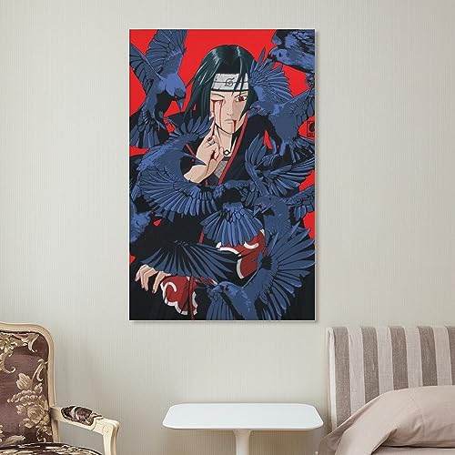 Art Posters Anime Posters Itachi Uchiha Poster Canvas Wall Art Prints for Wall Decor Room Decor Bedroom Decor Gifts Posters 12x18inch(30x45cm) Unframe-style