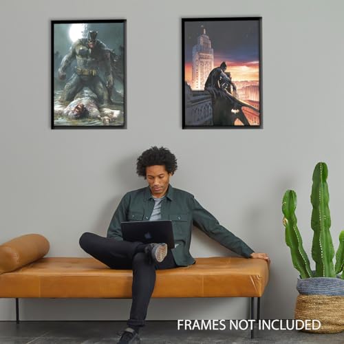 MIGHTYPRINT DC Comics – Batman – Batman – Joker Moonlight - Durable 17” x 24 Wall Art – NOT Made of Paper – Officially Licensed Collectible